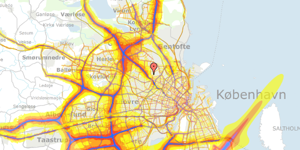 Trafikstøjkort på Harespringet 23, 2400 København NV