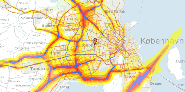 Trafikstøjkort på Hasselvej 15, 1. , 2720 Vanløse