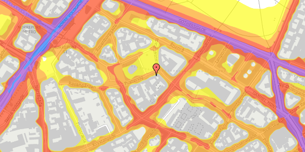 Trafikstøjkort på Hauser Plads 12, st. , 1127 København K