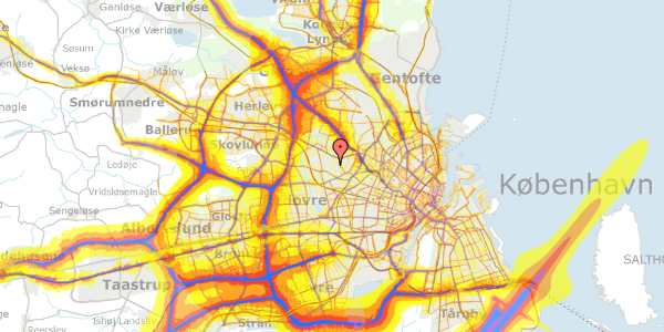 Trafikstøjkort på Havdrupvej 63, 2700 Brønshøj