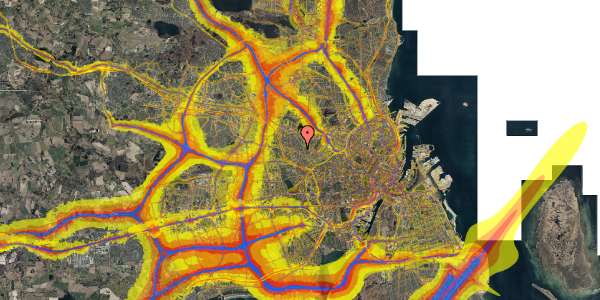 Trafikstøjkort på Havdrupvej 76, 2700 Brønshøj