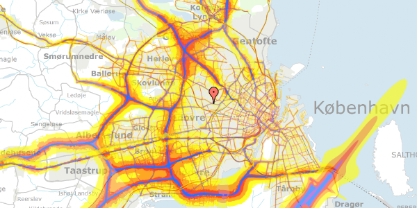 Trafikstøjkort på Havdrupvej 122, 2720 Vanløse