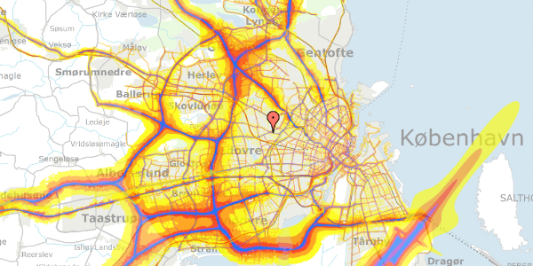 Trafikstøjkort på Havdrupvej 137, 2720 Vanløse