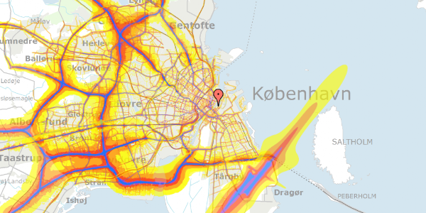 Trafikstøjkort på Havnegade 31, st. , 1058 København K