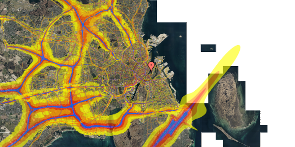 Trafikstøjkort på Havnegade 41, st. th, 1058 København K