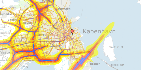 Trafikstøjkort på Havnegade 49, st. , 1058 København K