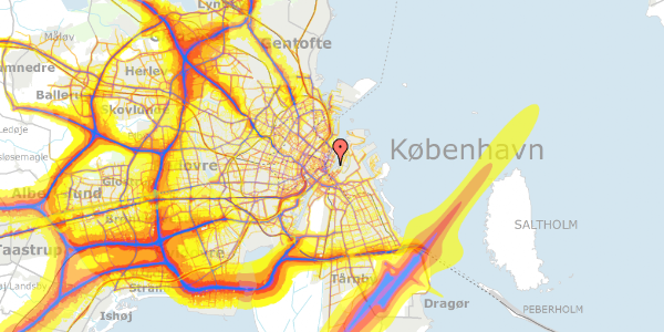 Trafikstøjkort på Havnegade 53A, st. , 1058 København K