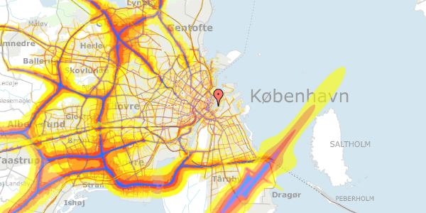 Trafikstøjkort på Havnegade 53B, kl. , 1058 København K