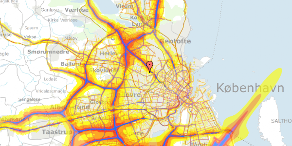 Trafikstøjkort på Havrevej 21, 2700 Brønshøj