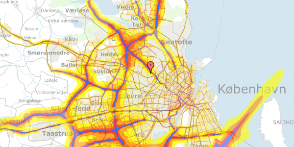 Trafikstøjkort på Havrevej 29, 2700 Brønshøj