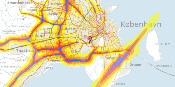 Trafikstøjkort på Haydnsvej 11, 1. th, 2450 København SV