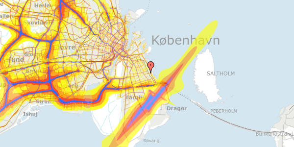 Trafikstøjkort på Hedegaardsvej 37, 1. th, 2300 København S