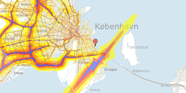 Trafikstøjkort på Hedegaardsvej 113, 2300 København S