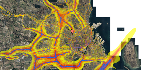 Trafikstøjkort på Hegnshusene 114, 2700 Brønshøj