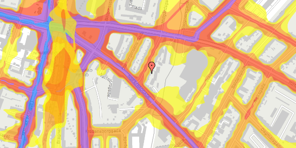 Trafikstøjkort på Heimdalsgade 6A, 1. , 2200 København N