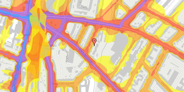 Trafikstøjkort på Heimdalsgade 6B, 1. tv, 2200 København N