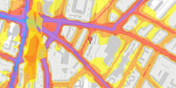 Trafikstøjkort på Heimdalsgade 10, st. , 2200 København N