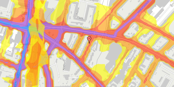 Trafikstøjkort på Heimdalsgade 11, st. tv, 2200 København N