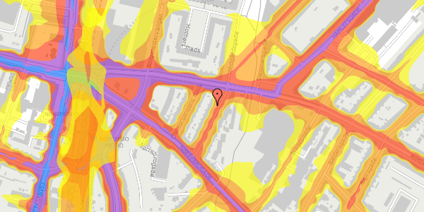 Trafikstøjkort på Heimdalsgade 13, st. tv, 2200 København N