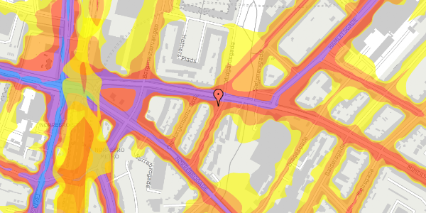 Trafikstøjkort på Heimdalsgade 17, 1. tv, 2200 København N