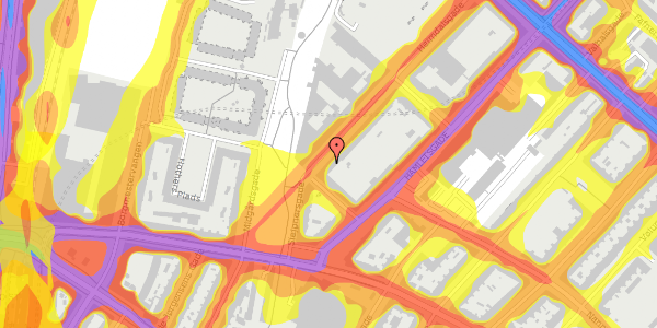 Trafikstøjkort på Heimdalsgade 24, 1. tv, 2200 København N