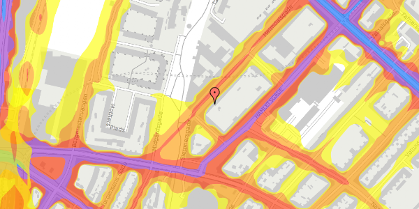 Trafikstøjkort på Heimdalsgade 26, 3. th, 2200 København N