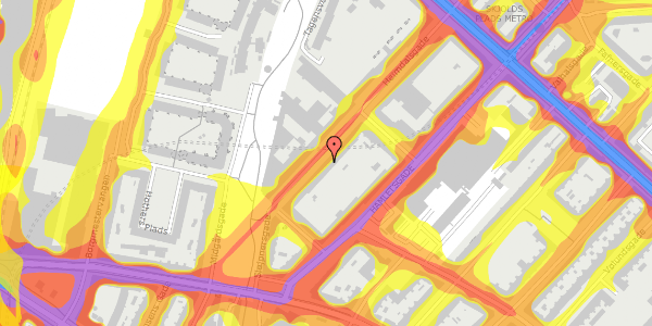 Trafikstøjkort på Heimdalsgade 30A, st. th, 2200 København N