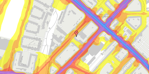 Trafikstøjkort på Heimdalsgade 40, 1. tv, 2200 København N