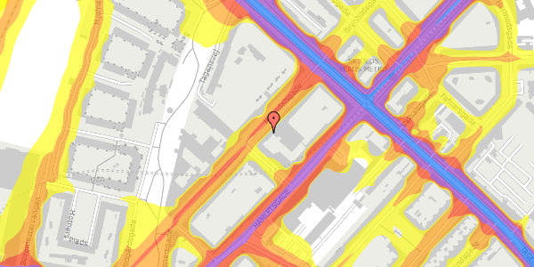 Trafikstøjkort på Heimdalsgade 42, 3. 31, 2200 København N