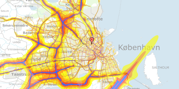 Trafikstøjkort på Heinesgade 7, 1. th, 2200 København N