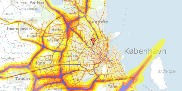 Trafikstøjkort på Hejrevej 23, st. th, 2400 København NV