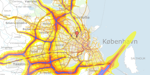 Trafikstøjkort på Hejrevej 40, st. th, 2400 København NV