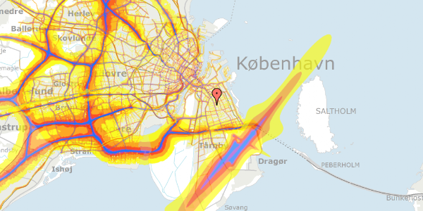 Trafikstøjkort på Heklas Allé 4, 1. , 2300 København S