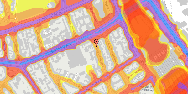 Trafikstøjkort på Helgolandsgade 2, 2. th, 1653 København V