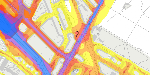 Trafikstøjkort på Hellebækgade 3, 4. tv, 2200 København N