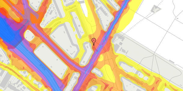 Trafikstøjkort på Hellebækgade 5, 5. th, 2200 København N