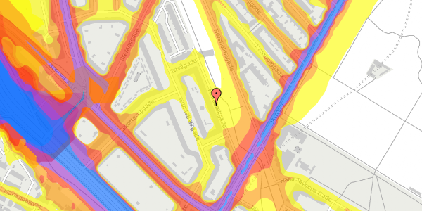 Trafikstøjkort på Hellebækgade 15, st. , 2200 København N