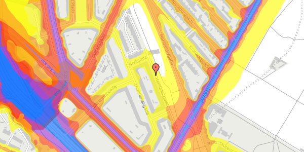 Trafikstøjkort på Hellebækgade 21, st. th, 2200 København N