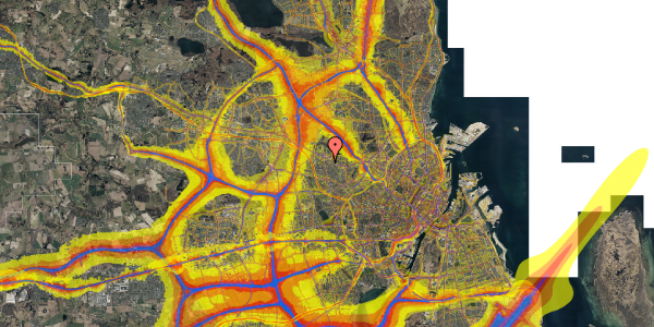 Trafikstøjkort på Hellestedvej 14, 2700 Brønshøj