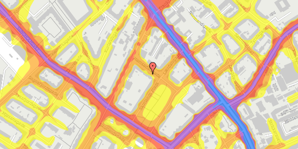 Trafikstøjkort på Hemsedalsgade 8, 2. th, 2300 København S