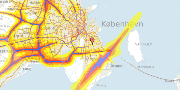 Trafikstøjkort på Hendonvej 6, st. th, 2300 København S