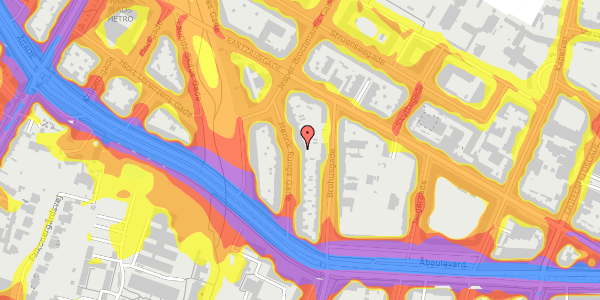 Trafikstøjkort på Henrik Rungs Gade 9, kl. 1, 2200 København N