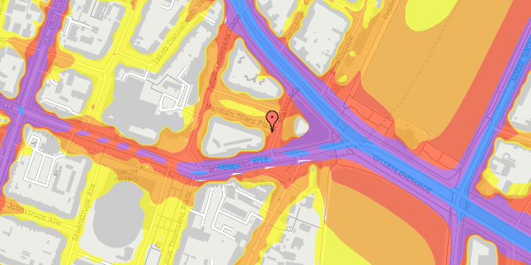 Trafikstøjkort på Herman Triers Plads 1, st. 1, 1631 København V