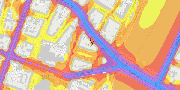 Trafikstøjkort på Herman Triers Plads 2A, 1631 København V