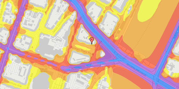 Trafikstøjkort på Herman Triers Plads 2, kl. 50, 1631 København V