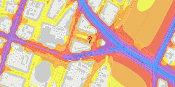 Trafikstøjkort på Herman Triers Plads 3, 1. 1, 1631 København V