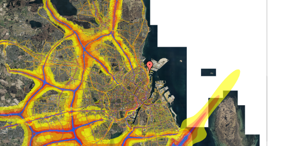 Trafikstøjkort på Herninggade 18, 1. th, 2100 København Ø