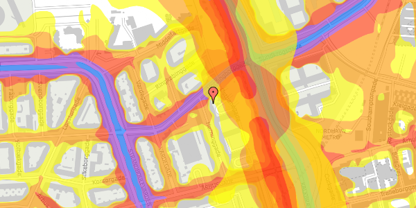 Trafikstøjkort på Herninggade 26, 1. th, 2100 København Ø