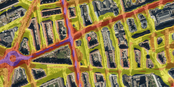 Trafikstøjkort på Hesseløgade 32, 2. th, 2100 København Ø