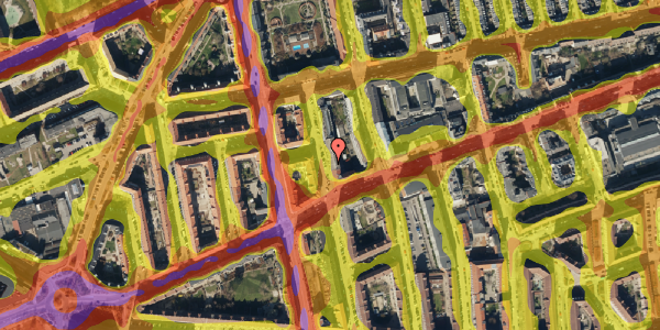 Trafikstøjkort på Hesseløgade 44, 4. tv, 2100 København Ø